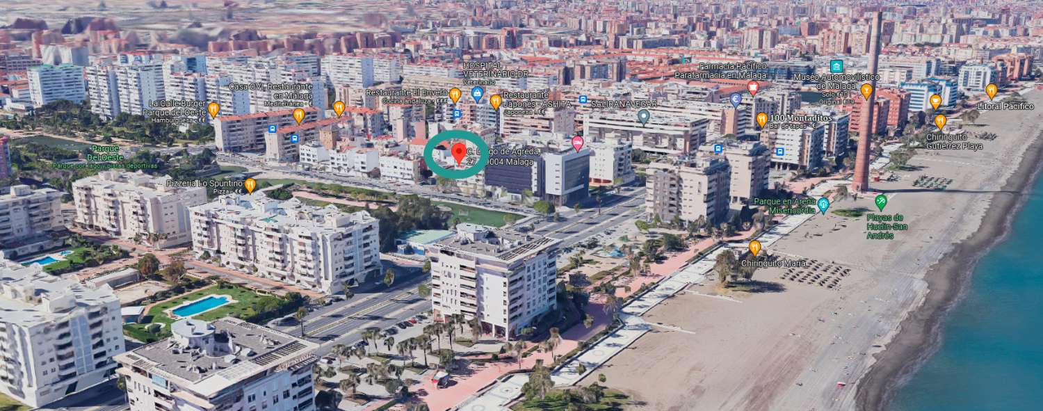 SOLAR SALE WITH PROJECT AND LICENSE IN EXECUTION 100 M FROM THE BEACH AND PROMENADE OF PONIENTE DE MALAGA